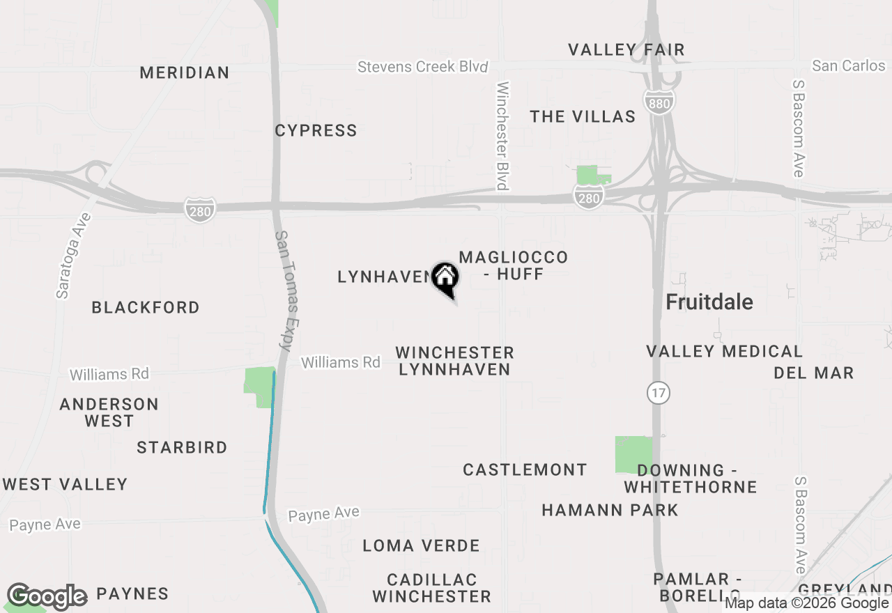 Map of 3228 Neal Avenue, San Jose, CA 95117