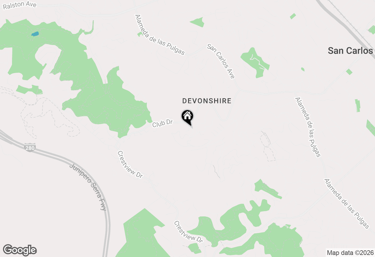 Map of 222 Oakley Avenue, San Carlos, CA 94070