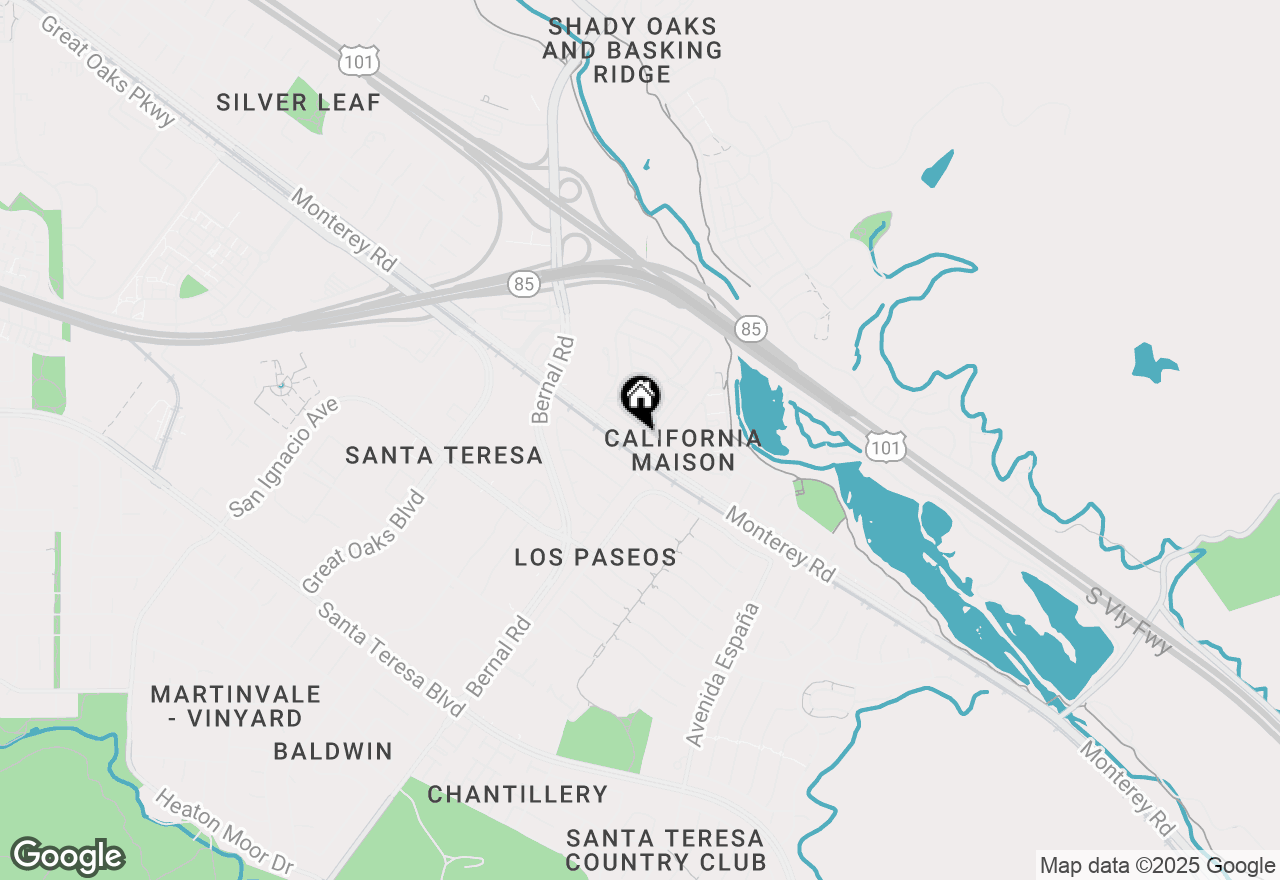 Map of 1 Larisa Oaks Place, San Jose, CA 95138