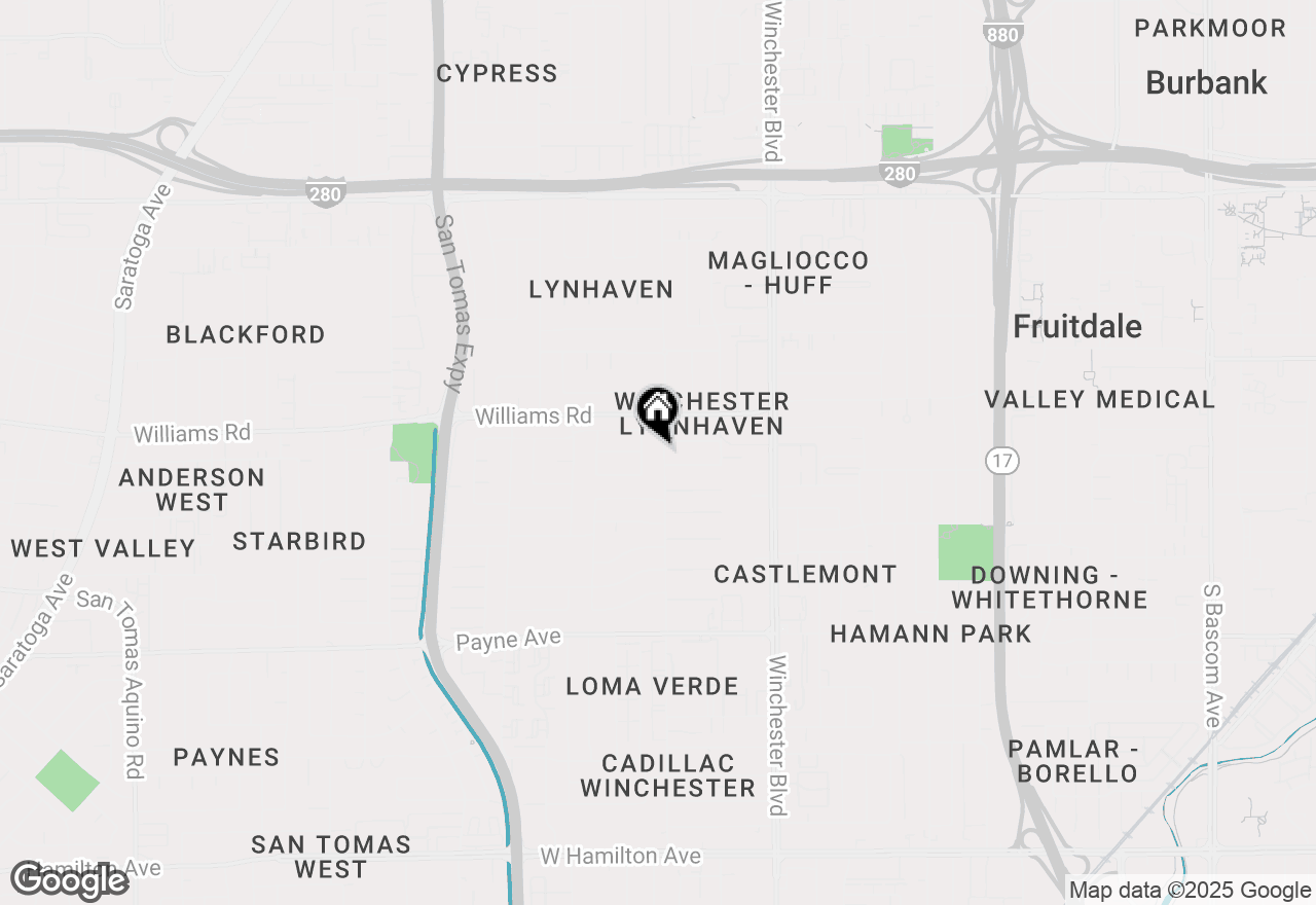 Map of 1071 Eden Avenue, San Jose, CA 95117