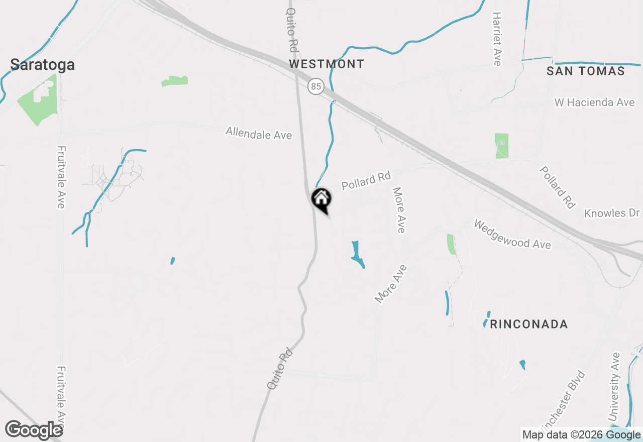 Map of 121 Rio Vista, Los Gatos, CA 95032