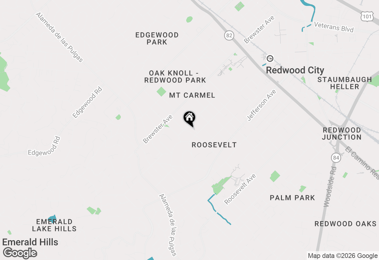 Map of 323 Myrtle Street, Redwood City, CA 94062