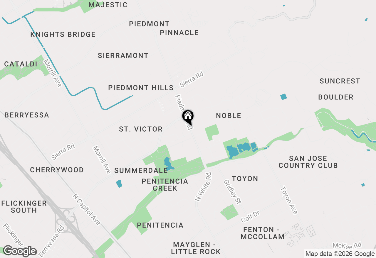 Map of 1111 Piedmont Road, San Jose, CA 95132