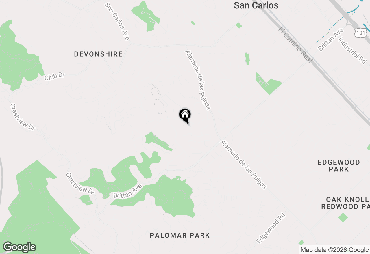 Map of 886 Heather Drive, San Carlos, CA 94070