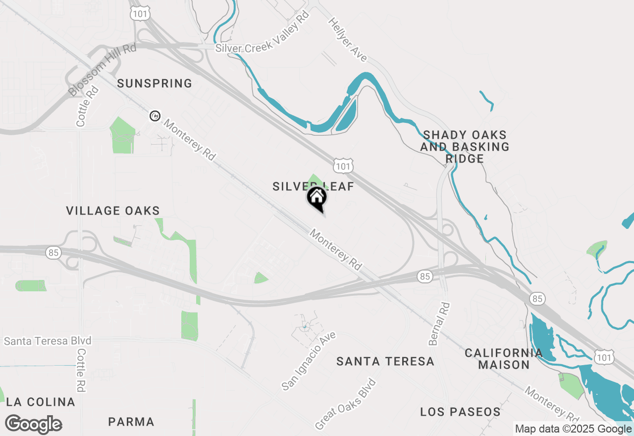 Map of 36 Southmar Court, San Jose, CA 95138