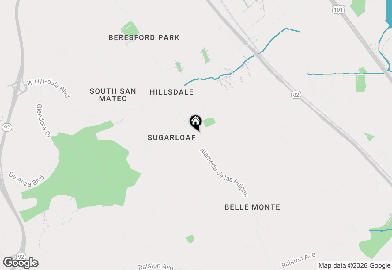 Map of 430 Rolling Hills Avenue, San Mateo, CA 94403