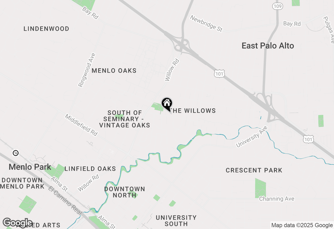 Map of 430 Gilbert Avenue, Menlo Park, CA 94025