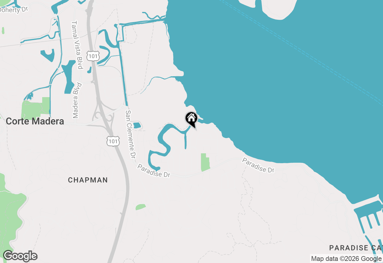 Map of 191 Golden Hind Passage, Corte Madera, CA 94925