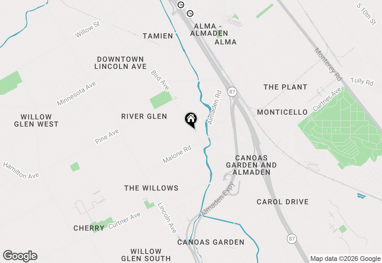 Map of 1973 Bird Avenue, San Jose, CA 95125