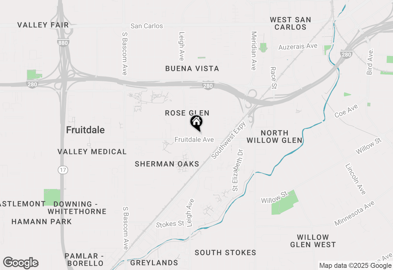 Map of 871 Menker Avenue, San Jose, CA 95128