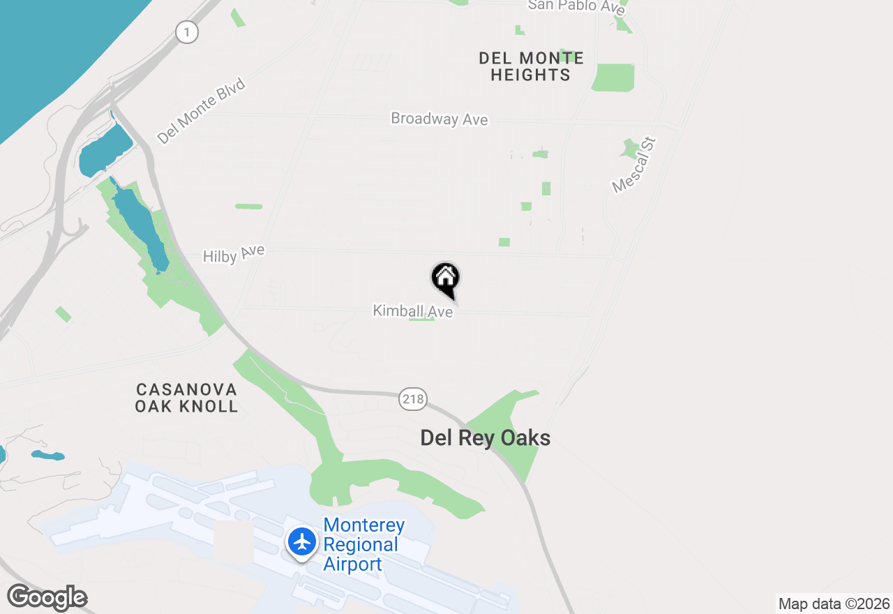 Map of 1325 Kimball Avenue, Seaside, CA 93955